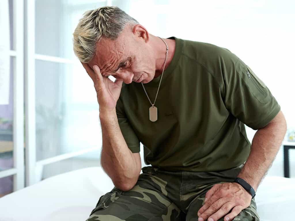 Veteran with signs of mental illness